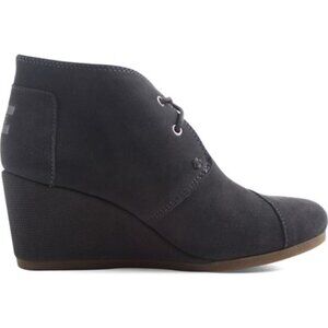 Toms - Womens Desert Wedge Bootie, size 9 US womens, color black.